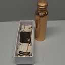 Pure Copper Water Bottle, Hammered Design, 34oz Capacity, Leak-Proof, with Carrying Bag, Straw, Cleaning Brushes for Ayurvedic Health, Hydration, Yoga, Office, Travel