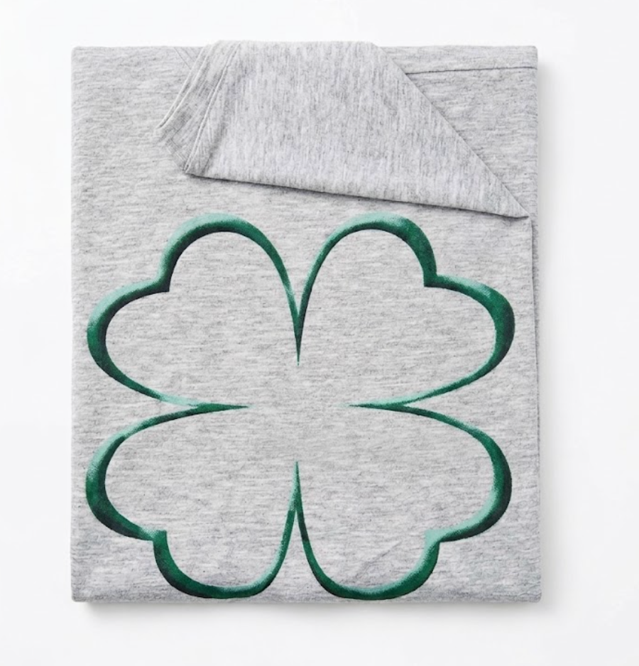 Womens Shamrock Loose Fall Clover St. Patricks Day Sweatshirts Crew Neck Fall Green Leaf Shirts Tunic Top Grey Shamrock 2XL (XXL)