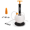 FOUR UNCLES 6L Manual Oil Extractor Pump - Fluid Extractor with 59" Main Hose, Three 41" Extension Tubes for Automotive Oil Change, a Brake Bleeding Hose for Brake Fluid Change