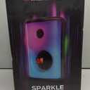 Monster Sparkle Bluetooth Speaker 120W Peak with Microphone, Portable Speaker and Heavy Bass, Full-Screen Colorful Lights, 24H Playtime, AUX, USB Playback, Waterproof Loud Speaker for Outdoor
