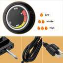 Adjustable Thermostat Controller Probe Cord for Masterbuilt Analog Electric Smokers, Thermostat Control with Power Cord Replacement Parts for Most Electric Smoker and Grills Heating Element
