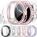 Landhoo [6+6Pack] for Samsung Galaxy Watch 8 40mm Screen Protector Case, Hard PC Bumper + HD Anti-Fog Tempered Glass Protective Film, Waterproof Face Cover Set for Galaxy Watch 8 40mm Accessories