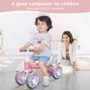 Baby Balance Bike Toys for 12-36 Months Kids Toy Boy and Girls Gifts Toddler Best First Birthday Gift Children Walker No Pedal Infant 4 Wheels Bicycle