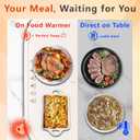 Electric Warming Mat for Food,23"*16" Warming Tray with 7 Adjustable Temp, 10s Fast Heating, 4 Timer Settings, Child Lock, Portable Silicone Heating Tray for Gatherings, Parties, Home Daily Use, Beige