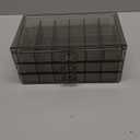 Earring Storage Box Organizer 3 Drawers Acrylic Jewelry Storage Box Holder Transparent Jewelry Display Stand with 72 Small Compartments Gift for Women Girls (Clear Black)