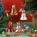 Baquler 30 Pcs Christmas Drink Booze Balls Shot Ornament Plastic Fillable Christmas Tree Ornaments Clear Xmas Water Bottle Bulbs for Holiday Party Decor Indoor Outdoor (Bell)