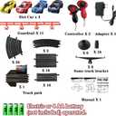 Slot Racing Car Track 32Ft Electric Powered Race Tracks Sets for Boys and Kids,Dual Racing with 4 High Speed Cars and 2 Hand Controllers, Gift Toys for Children 6,7,8 Years Old