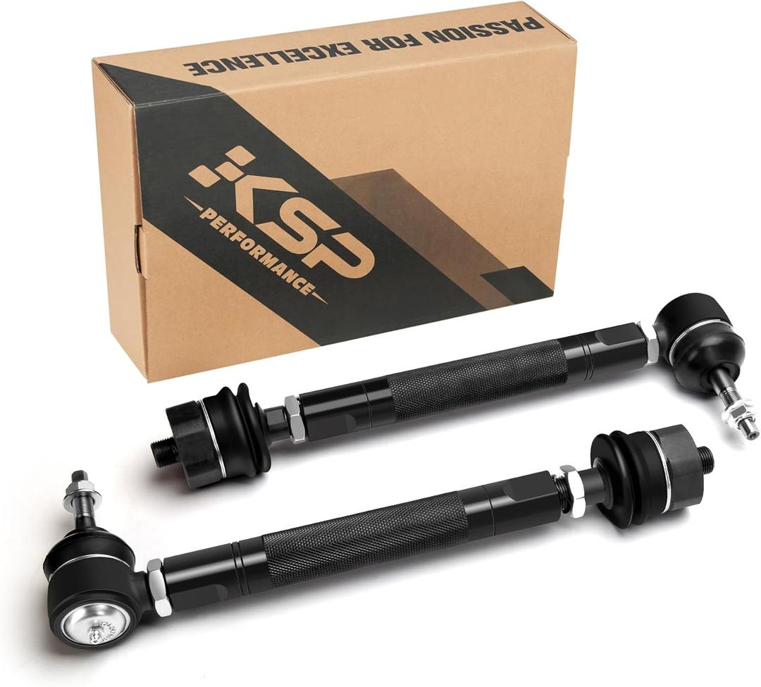 KSP Heavy Duty Tie Rods for 1999-2007 Chevy GMC Silverado Sierra 1500, 0-6" Adjustable Tie Rod Ends Kit Fit Escalade Avalanche Suburban Tahoe Yukon 4x4 Trucks Only, 2PCS Front Lower Tie Rod Links