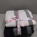 CASA COPENHAGEN Solitaire Mix 2 Pieces Towel Set- White + Jet Black