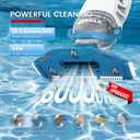 ENHULK Cordless Pool Vacuum with 6' Extension Pole, Upgraded 26.5 GPM Beast-Level Suction, 2 Filters, 1H Runtime, Handheld Rechargeable Pool Cleaner for Above Ground & Inground Pools, PC68