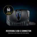 Corsair Dark CORE RGB PRO Wireless/Wired FPS MOBA Gaming Mouse 18,000 DPI, Fast Response Time, 8 Programmable Side Buttons, Dynamic Multi-Color Backlighting Black