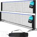 OLIXIS Badminton Net Set, 17FT Wide, 3-5FT Adjustable Height Multi Sport Net for Pickleball, Tennis, Volleyball, Soccer Tennis, Indoor Outdoor with Carry Bag, Easy Setup for Backyard