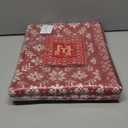 Jinchan Knit Look Christmas Runner Rug 2x5 for Kitchen Red Holiday Rug for Hallway Bathroom Snowflake Printed Xmas Decor Washable Runner for Entryway Laundry Room Bedroom Non-Slip Ivory on Red