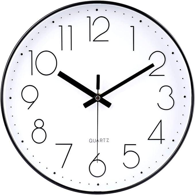 jomparis 16 Inch Large Wall Clock Silent Modern Style for Living Room Office (Gray)