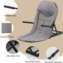Adjustable Lifting Bed Backrest with Armrests, 7-Level Folding Sit Up Support, Portable Multifunctional Bed Chair with Pillow for Neck Head & Lumbar Support for Elderly Patients Reading Resting