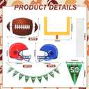 Thyle 14 Pcs Football Yard Decorations Football Sign with Stakes and Banner Sport Party Outdoor Lawn Yard Signs for Team School Practice Game Day Birthday Party Decor