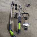 3-in-1 Cordless Hedge Trimmer: 13ft Reach with Extension Pole 2 Batteries Aux Handle Wheel-Assisted for for Garden Lawn – Lightweight Grass Shear and Pruner Set for Women Seniors and Garden Care