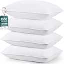 Utopia Bedding Bed Pillows for Sleeping (White), Queen Size Set of 4, Hotel Pillow, Cooling Pillows for Side, Back or Stomach Sleepers