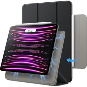 JETech Magnetic Case ONLY for iPad Pro 11 Inch (2022/2021/2020/2018 Model), and iPad Air 5/4 (10.9-inch 2022/2020), Support Pencil 2nd Gen Charging, Magnetic Attachment (Black)