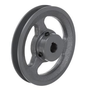 uxcell AK54-5/8 V-Belt Sheave 5/8"Bore 5.25"OD Single Groove Web Sheave Bored-to-Size Sheave, Cast Iron, Belt Section for 4L or A Belt