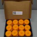 Orange Floating Candles, 150+ Hours Waterproof, Fall Decorations for Home - 24Packs Flameless Pumpkin Candle Water-Activated 2.3" Plastic Battery Operated Candle Christmas Indoor Outdoor Decor