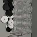 Ruckae 16oz 10 Pack Juice Bottles, Glass Bottles with Lids, Smoothie Cup Lids and Straws, Water Bottle Mason Jar Drinking Glasses for Juicing, Smoothies, Kombucha (Transparent)