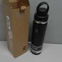 Hydro Flask Water Bottle - Insulated Stainless Steel - Wide Mouth Flex Chug Lid, Non Spill, Leakproof in 24 Oz Tonal Black