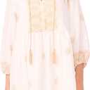 Vince Camuto Mini Dress with Neck Tie (X-Small, Camel)