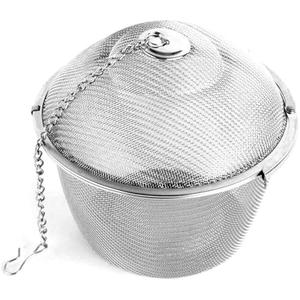 Extra Large Stainless Steel Twist Lock Mesh Tea Ball Tea Strainer Filter Spice Infuser 11cm/4.3 inch