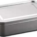 Stainless Steel Bento Food Container, Large Leak Proof Metal Bento Container for Kids or Adults (20.2x14x6.6cm)