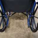 Drive Medical Blue Streak Lightweight Foldable Wheelchair - Enhanced Mobility Support - Durable Construction - Padded Comfort - Swing-Away Leg Rests - Desk Arms - Blue/Black - 20 Inch Seat