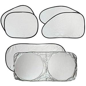 Car Sunshade Cover Auto Windshied Window Sun Shade Visors Block Set Durable Silver 6pc