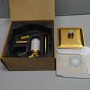 KENES Brushed Gold Shower Faucet, Modern Square 6-Inch Shower Head and Handle Set, Bathroom Rainfall Shower System Wall Mount, KE-6025B-4 (Including Shower Valve)