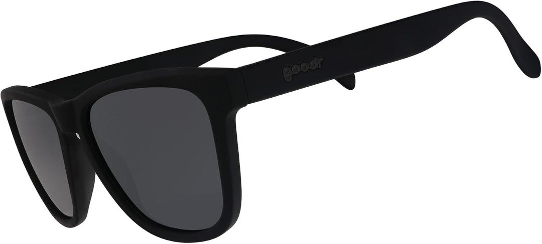goodr Polarized Sunglasses, Medium Sized (OG), UV400 Protection, No Slip, No Bounce (Black, M)