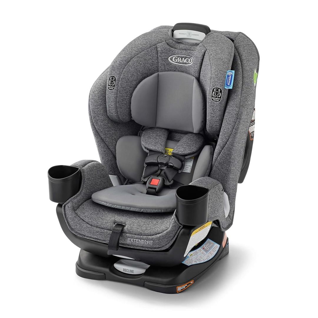 Graco Extend2Fit Convertible Baby Car Seat, Rear and Forward Facing, Adjustable Extension Panel for Extra Legroom, Cullen (3-in-1 w/ Booster Mode)
