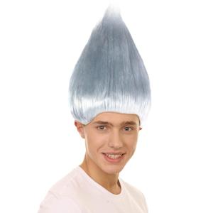 HPO Adult Unisex Multiple Color Options Straight Cosplay Halloween Troll Wig, Synthetic Soft Hair Fiber, Perfect for your next Festival and Group Anime Party. (Dark Grey)