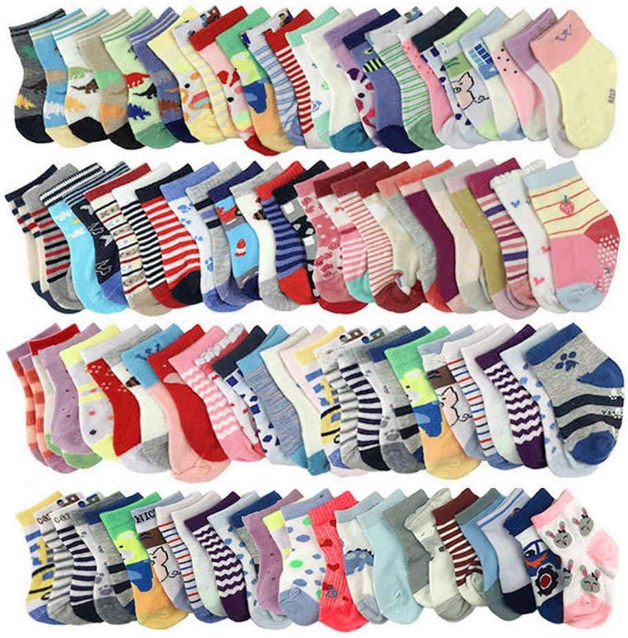 WAFUNNE 20 Pairs Baby Socks Wholesale for Infant Toddler Kids Children, Size: 0-12 Months
