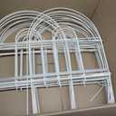 FOREHOGAR Decorative White Garden Fence Border 18in X50ft Outdoor Metal Wire Garden Fencing Flower Bed Folding Fences Panel Patio Edging Landscape for Yard