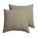 Levtex Home - Mills Waffle - Euro Sham (Set of Two) - Taupe - Sham Size (26x26in.), No Insert