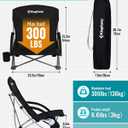 KingCamp Low Beach Chair, High Back Folding Camping Chair for Adults, Oversized Breathable Mesh Seat, 300lbs Heavy Duty Portable Chair with Cup Holder & Storage Pockets for Beach, Outdoor