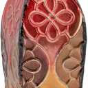 Elements Harlequin Embossed Decorative Metal Vase, Home Decor for Dried Flower and Artificial Floral Arrangements, Living Room, Bedroom, Table Centerpiece, 17-Inch