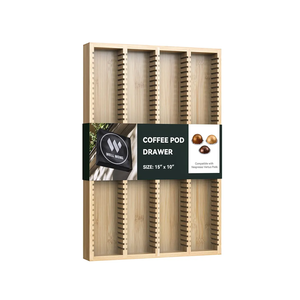 for Nespresso Vertuo Capsules - Premium Bamboo Coffee Pod Drawer Insert Organizer for Counter (40 Big or 52 Small pods)