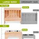 3 in 1 Extra Large Rabbit Hay Feeder with Litter Box, Wooden Bunny Toilet, for Large and Medium-Sized Dwarf Rabbit, Other Animals