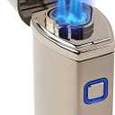 Pardo Cigar Torch Lighter - Electric Lighters Rechargeable - Triple Jet Flame, Refillable Butane Torch Lighter - Windproof, Adjustable Flame - Micro USB Charging, Ideal Gift for Men - Red