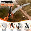 26FT Reach Tree Trimmer, Telescoping Pole Saw with 5-20FT Extension Pole, Manual Tree Pruner Extendable for Yard, Garden, Patios
