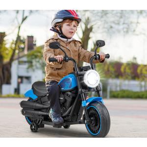 Kids Electric Motorcycle with Training Wheels and LED Headlights