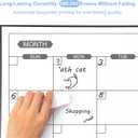 ARCOBIS Monthly Calendar Whiteboard, 24" x 18" Magnetic Dry Erase Calendar with Black Frame, Wall Hanging Planner for Home, Office, School