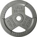 Fitvids Cast Iron Plate Weight Plate for Strength Training and Weightlifting, 2-Inch Center, 45LB (Single)