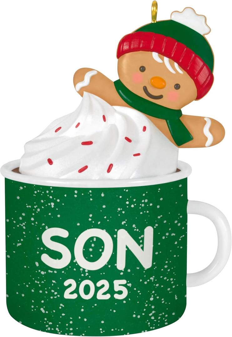 Hallmark Keepsake Christmas Ornament, Son Gingerbread Boy in Mug 2025