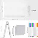 LED Note Board with 7 Colors Pen, 11.8" * 8" Acrylic Dry Erase Board with Light, 2026 LED Drawing Board with Adjustable Stand, Memo Message Dry Erase for Kids, Classroom, Home Decor, Office, Gifts